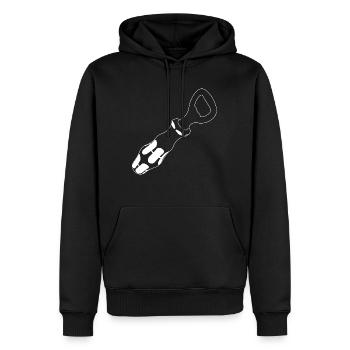 bottle opener - Men’s Premium Organic Hoodie - black - Front - Nico (187cm)