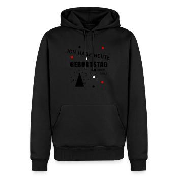 Geburtstag Spruch geil - Männer Premium Bio Hoodie - Schwarz - Vorne - Nico (187cm)