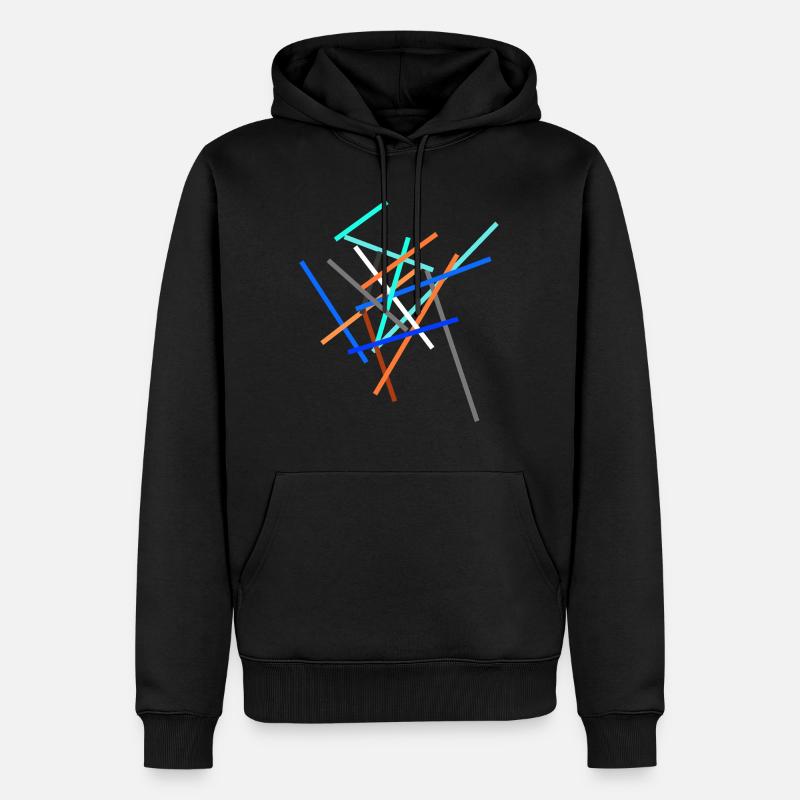 Construction de science-fiction moderne abstraite - Sweat à capuche Premium bio Homme - noir