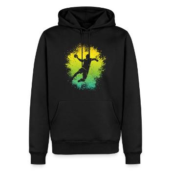 Handballer Handball Kinder Jungen Handballspieler - Männer Premium Bio Hoodie - Schwarz - Vorne - Nico (187cm)