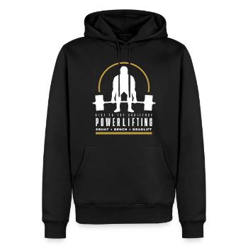 Powerlifting | Deadlift | Gym | Workout - Men’s Premium Organic Hoodie - black - Front - Nico (187cm)