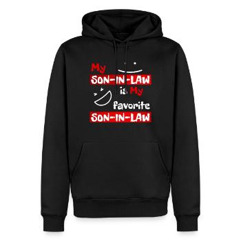 Schwiegersohn lustig - Männer Premium Bio Hoodie - Schwarz - Vorne - Nico (187cm)