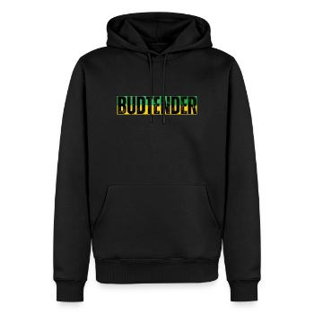 Jamaika Budtender - Männer Premium Bio Hoodie - Schwarz - Vorne - Nico (187cm)
