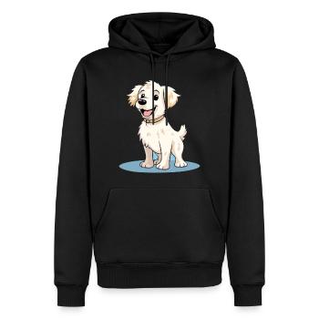 Cute dog design for dog owners - Men’s Premium Organic Hoodie - black - Front - Nico (187cm)