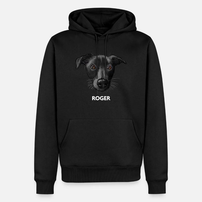 Roger 2 - Männer Premium Bio Hoodie - Schwarz