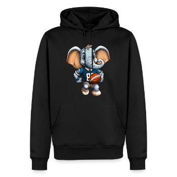 Elephant Rugby / Joueur de rugby Elephant - Sweat à capuche Premium bio Homme - noir - Devant - Nico (187cm)