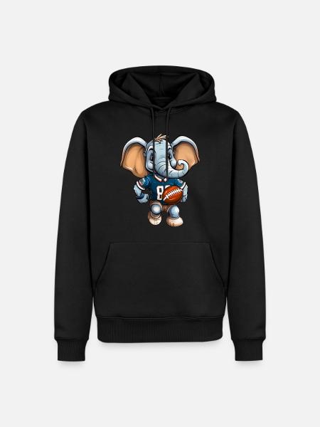 Elephant Rugby / Joueur de rugby Elephant - Sweat à capuche Premium bio Homme - noir