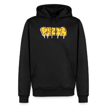I love Pizza - Männer Premium Bio Hoodie - Schwarz - Vorne - Nico (187cm)