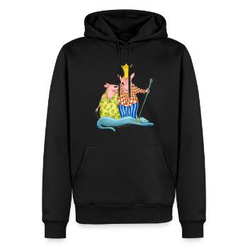 The Queen and the Mouse King - Men’s Premium Organic Hoodie - black - Front - Nico (187cm)