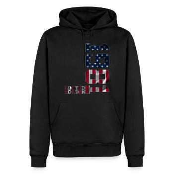 ÉDITION LIMITÉE 1981 USA 45E ANNIVERSAIRE - Sweat à capuche Premium bio Homme - noir - Devant - Nico (187cm)