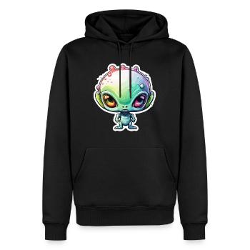 Alien / Außerirdisch / Ufo / Area 51 / All / Mars - Männer Premium Bio Hoodie - Schwarz - Vorne - Nico (187cm)
