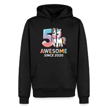 5. Geburtstag - Awesome Since 2020 - Männer Premium Bio Hoodie - Schwarz - Vorne - Nico (187cm)