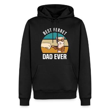 Frettchen Liebhaber Sprüche | Haustier Geschenke - Männer Premium Bio Hoodie - Schwarz - Vorne - Nico (187cm)