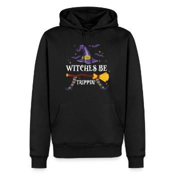 Halloween Witches be Trippin - Men’s Premium Organic Hoodie - black - Front - Nico (187cm)