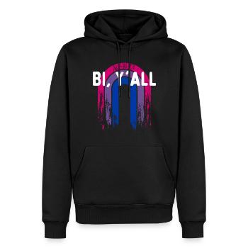 Bi Y’all Bisexual Dictons Bi Pride Citations LGBTQ - Sweat à capuche Premium bio Homme - noir - Devant - Nico (187cm)