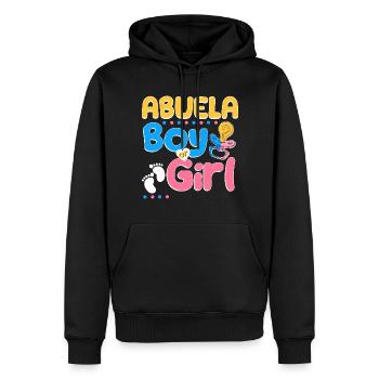 Pink or Blue Abuela Loves You Spanish Grandmother - Männer Premium Bio Hoodie - Schwarz - Vorne - Nico (187cm)