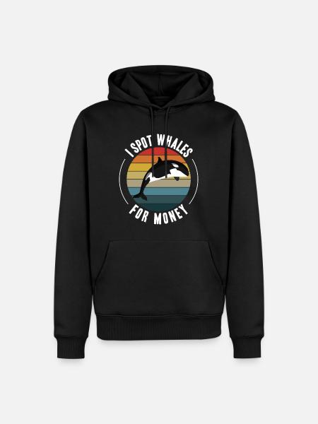 Wale beobachten - Männer Premium Bio Hoodie - Schwarz
