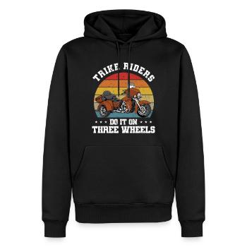 Trike Motorrad Motorradfahrer Triker Trikes Biker - Männer Premium Bio Hoodie - Schwarz - Vorne - Nico (187cm)