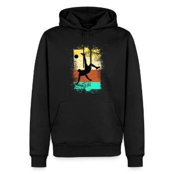 Fußball - Männer Premium Bio Hoodie - Schwarz - Vorne - Nico (187cm)