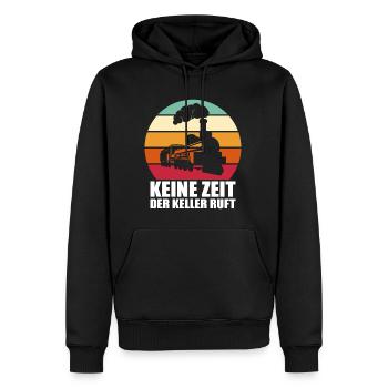 Eisenbahn Modellbau Lok Modellbauer Geschenk - Männer Premium Bio Hoodie - Schwarz - Vorne - Nico (187cm)