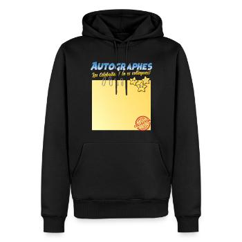 Départ Collegue Autographe Collector - Sweat à capuche Premium bio Homme - noir - Devant - Nico (187cm)