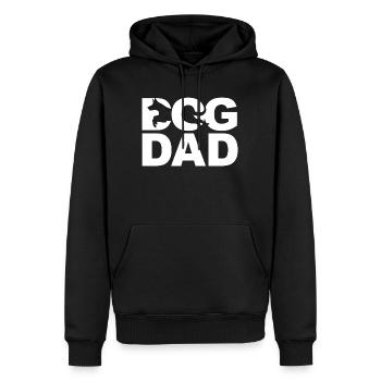 Papa chien - Sweat à capuche Premium bio Homme - noir - Devant - Nico (187cm)