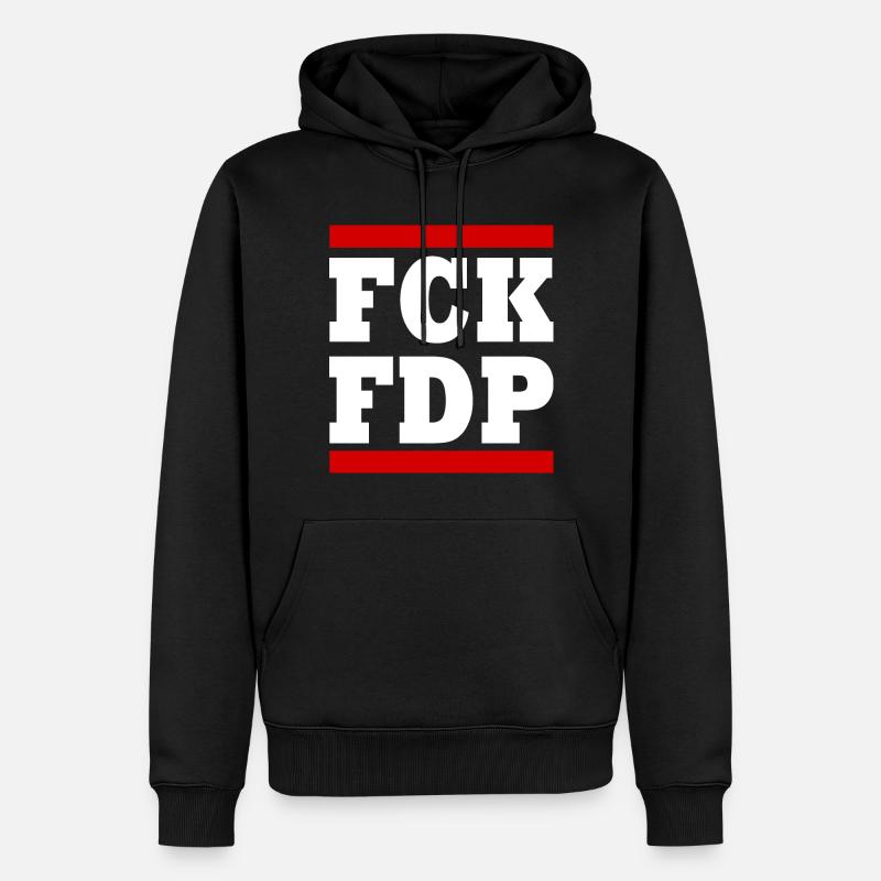 Fck fdp - Sweat à capuche Premium bio Homme - noir