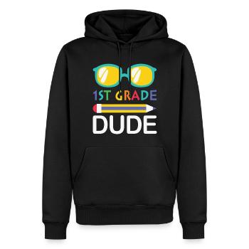 1. Klasse Dude Rainbow Girls Boys Teacher Team - Männer Premium Bio Hoodie - Schwarz - Vorne - Nico (187cm)