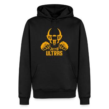 Jets Ultras - Männer Premium Bio Hoodie - Schwarz - Vorne - Nico (187cm)