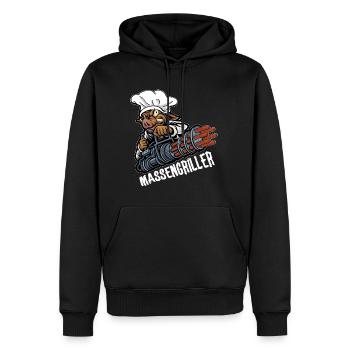 Massengriller BBQ Grillen Würstchengrill Griller - Männer Premium Bio Hoodie - Schwarz - Vorne - Nico (187cm)