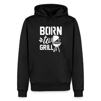 Born to grill- lustige Grillmeister Geschenke - Männer Premium Bio Hoodie - Schwarz - Vorne - Nico (187cm)