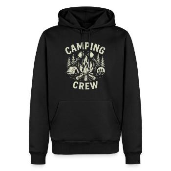 Camping Crew Lustiges Geschenk für Camping-Liebhaber - Männer Premium Bio Hoodie - Schwarz - Vorne - Nico (187cm)
