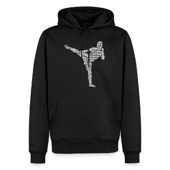 Muay Thai Arts Martiaux Kickboxer Garçons Kickboxing - Sweat à capuche Premium bio Homme - noir - Devant - Nico (187cm)