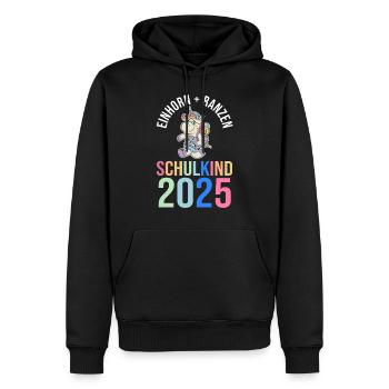 Kita Abschied Erste Klasse Einschulung 2025 - Männer Premium Bio Hoodie - Schwarz - Vorne - Nico (187cm)