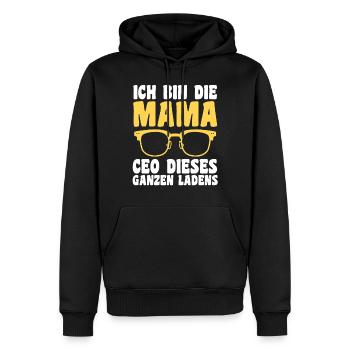 Mother Team Mom - Men’s Premium Organic Hoodie - black - Front - Nico (187cm)
