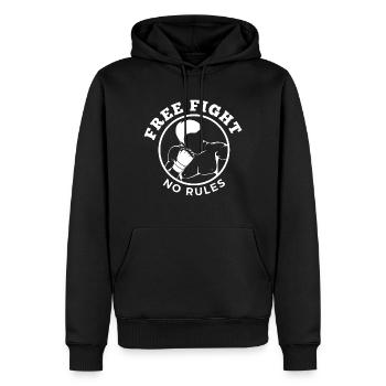Free Fight - No Rules - Männer Premium Bio Hoodie - Schwarz - Vorne - Nico (187cm)