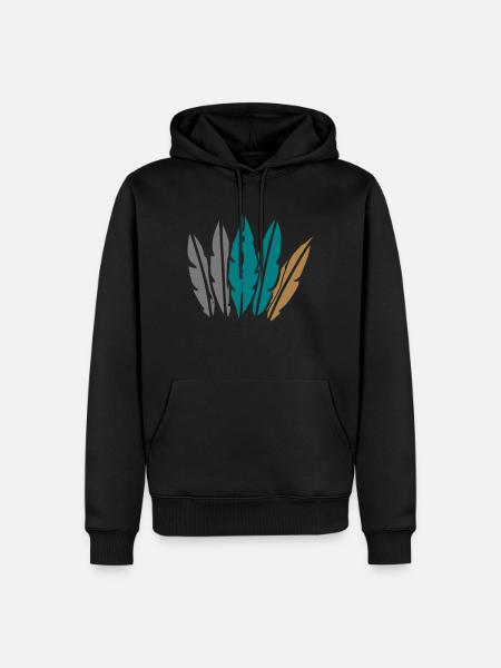 federschmuck - Männer Premium Bio Hoodie - Schwarz