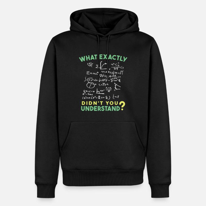 Physique Math Formule Blague - Sweat à capuche Premium bio Homme - noir