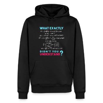 Physik Formel Scherz Lustig Mathe - Männer Premium Bio Hoodie - Schwarz - Vorne - Nico (187cm)