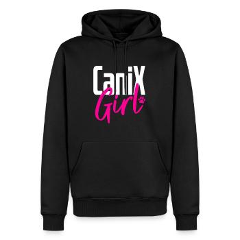 Sport canin Dog Trekking Running avec Dog Canicross - Sweat à capuche Premium bio Homme - noir - Devant - Nico (187cm)
