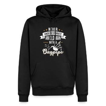 Dudelsack Opa Sackpfeife Rentner Musikinstrument - Männer Premium Bio Hoodie - Schwarz - Vorne - Nico (187cm)