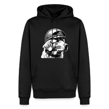 Golden retriever - Sweat à capuche Premium bio Homme - noir - Devant - Nico (187cm)