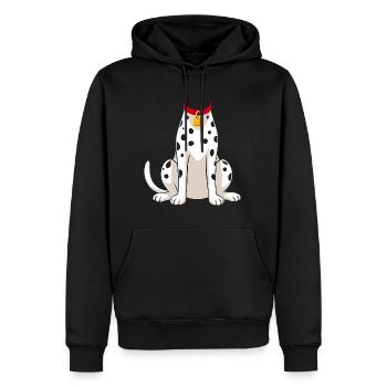 Dalmatiens de carnaval - Déguisement enfant - Sweat à capuche Premium bio Homme - noir - Devant - Nico (187cm)