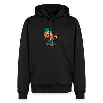 Skateboad kid - Men’s Premium Organic Hoodie - black - Front - Nico (187cm)