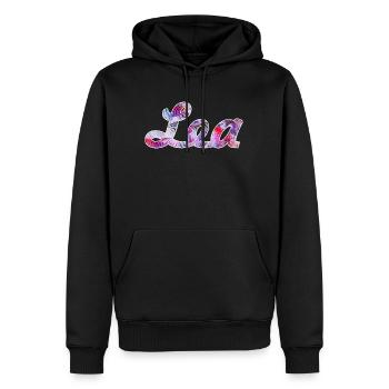 Leah - Men’s Premium Organic Hoodie - black - Front - Nico (187cm)