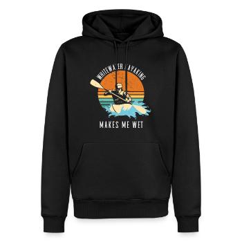 Le kayak en eau vive me rend humide - Sweat à capuche Premium bio Homme - noir - Devant - Nico (187cm)
