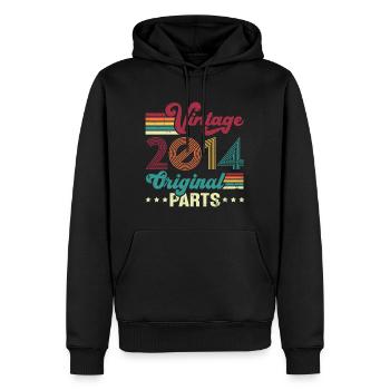 Vintage 2014 Original, Cadeau D'anniversaire - Sweat à capuche Premium bio Homme - noir - Devant - Nico (187cm)