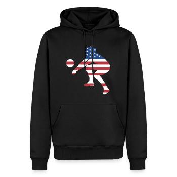 Sport Us Flag Volleyball - Männer Premium Bio Hoodie - Schwarz - Vorne - Nico (187cm)