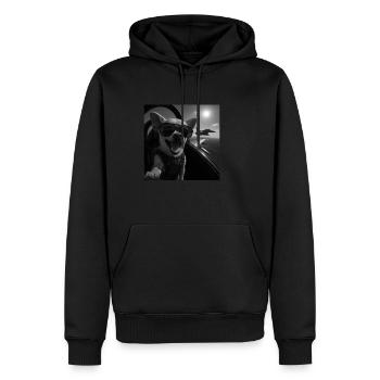 Chihauhua - Sweat à capuche Premium bio Homme - noir - Devant - Nico (187cm)