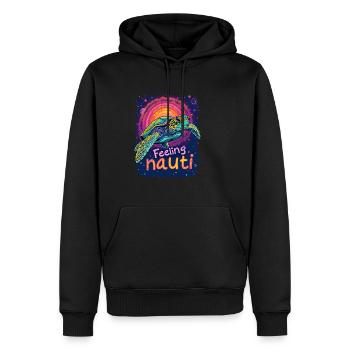 Croisière - Sweat à capuche Premium bio Homme - noir - Devant - Nico (187cm)